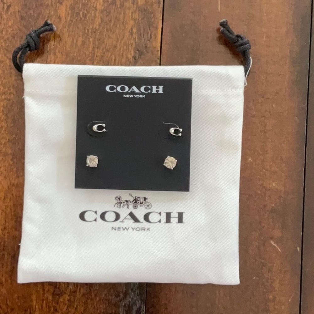 Coach - Signature C and Crystal Earrings